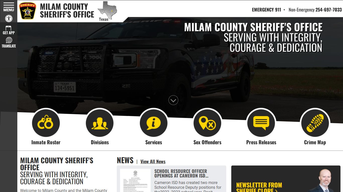 Inmate Roster - Milam County Sheriff TX